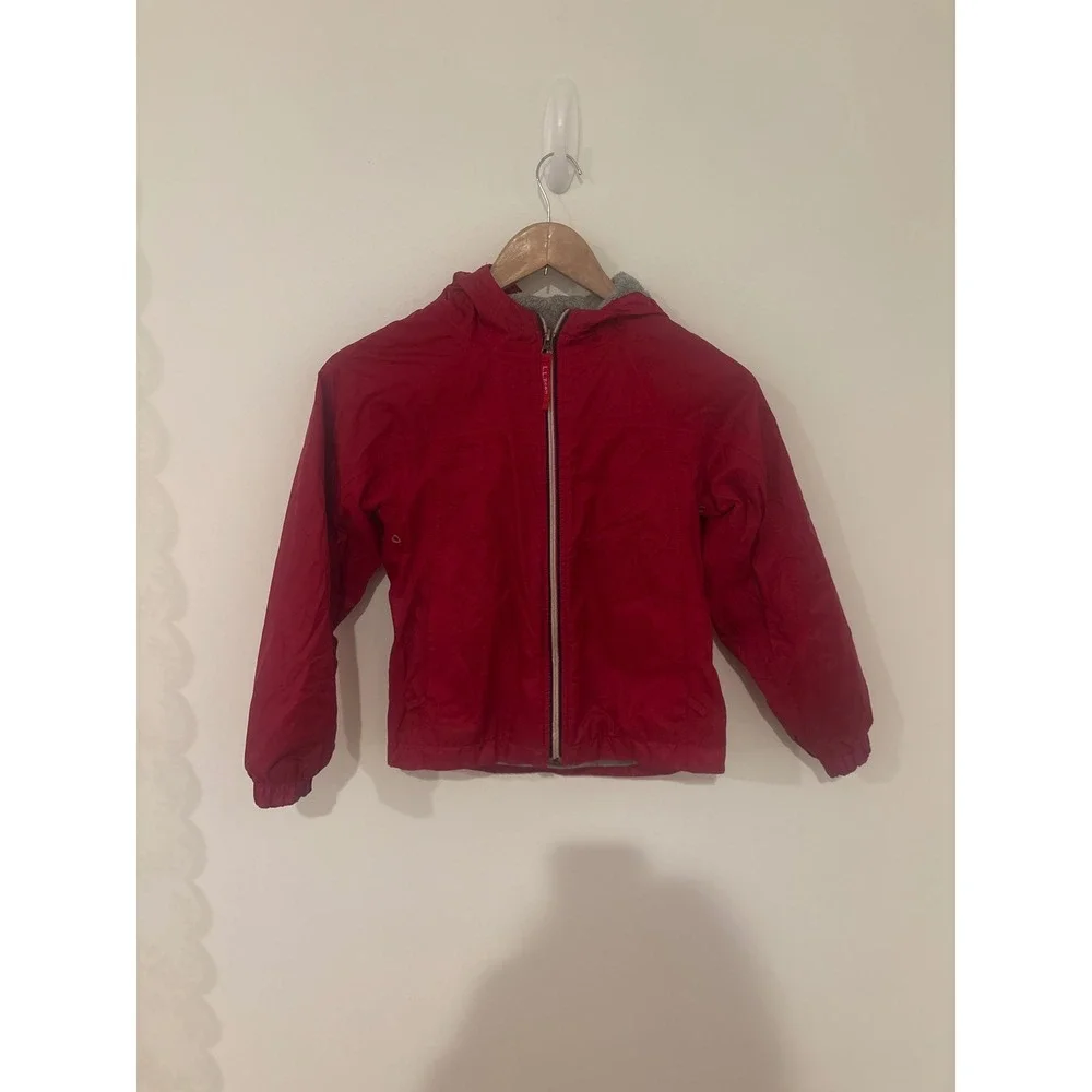 L.L. Bean Fleece Lined‎ Raincoat Size 6-7
